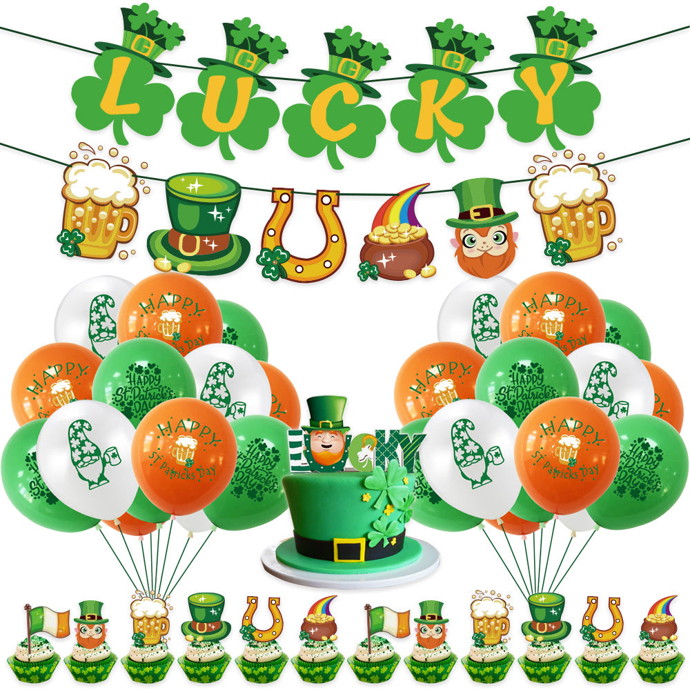 12-Inch St. Patrick's Day Printed Latex Party Balloons - 10 Pack