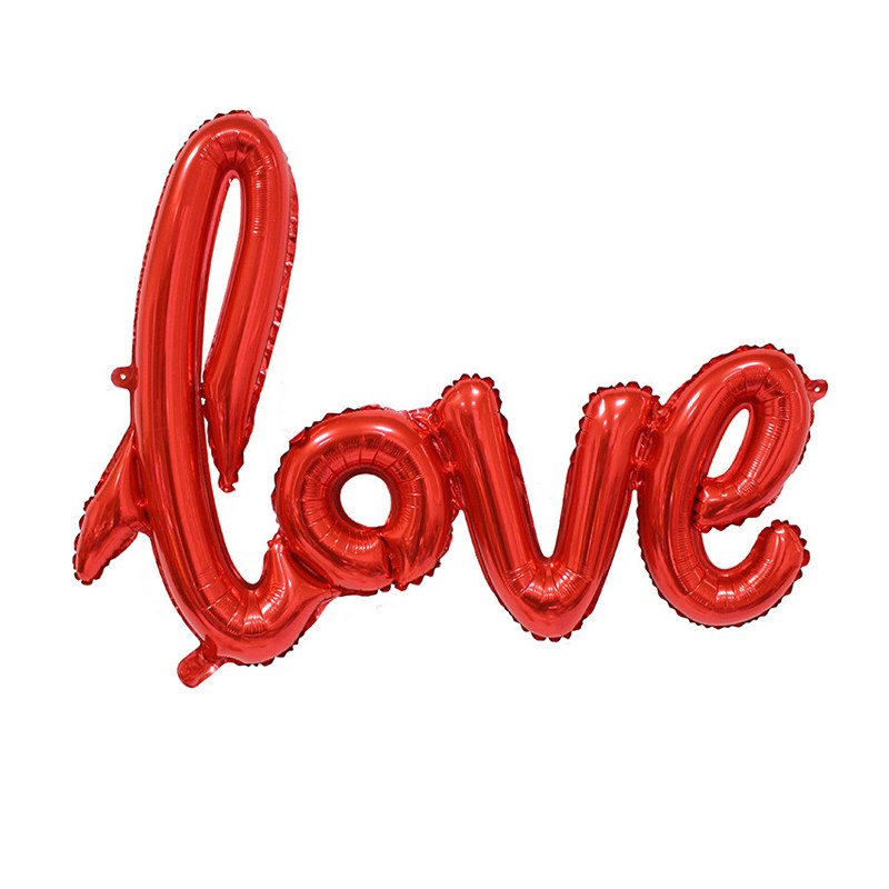 Script Love Letter Foil Balloon - Valentine's & Anniversary
