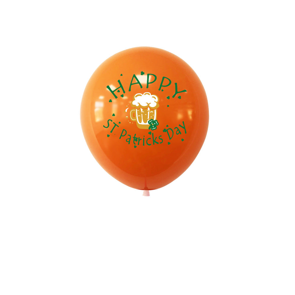 12-Inch St. Patrick's Day Printed Latex Party Balloons - 10 Pack