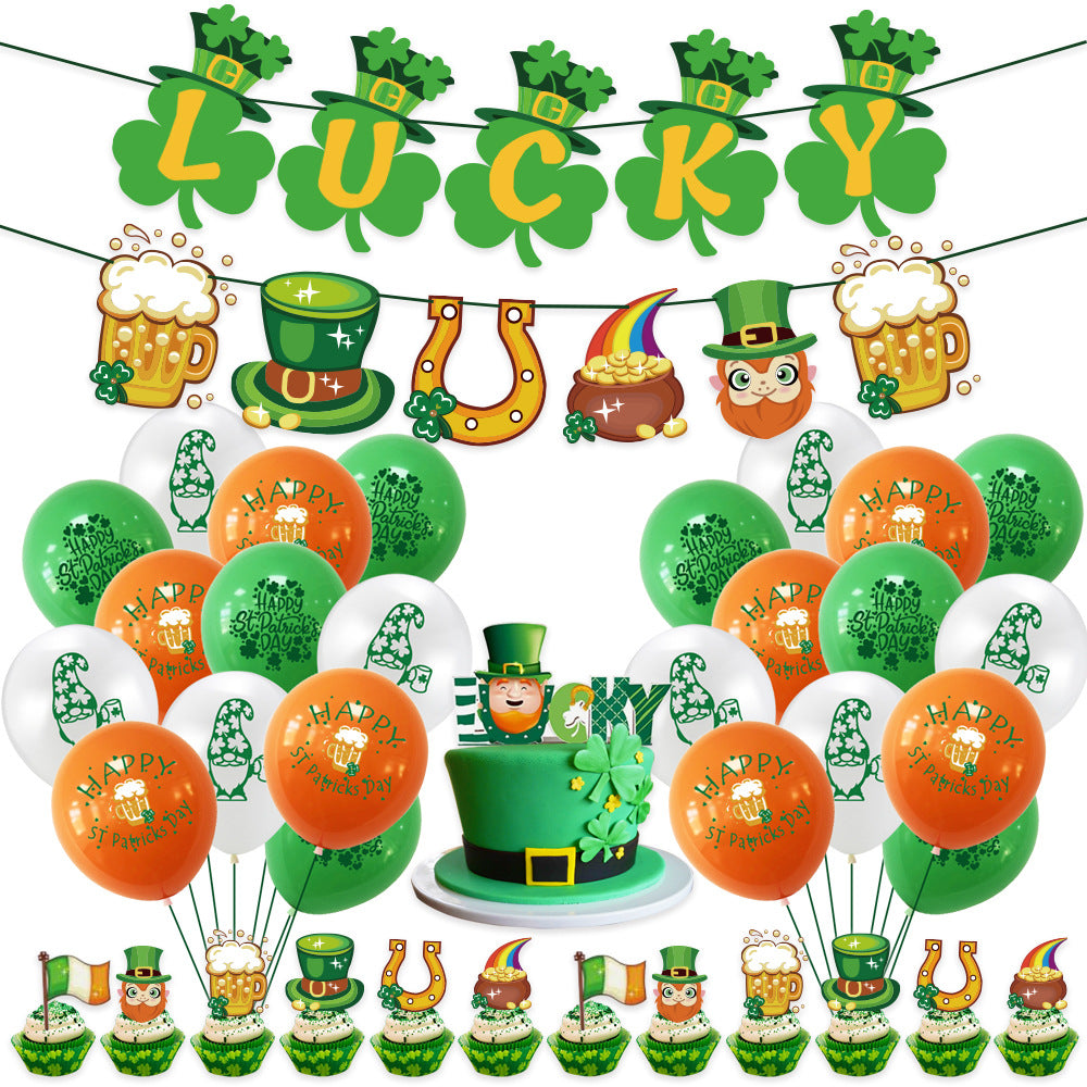 12-Inch St. Patrick's Day Printed Latex Party Balloons - 10 Pack