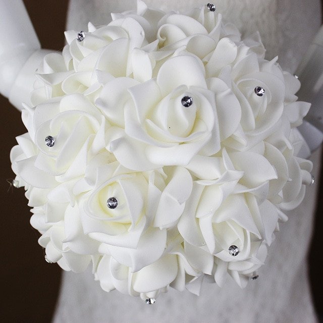Crystal Bridal Rose Bouquet - Image 6