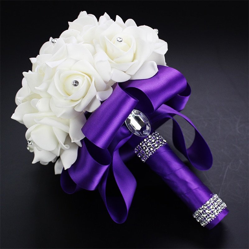 Crystal Bridal Rose Bouquet - Image 4