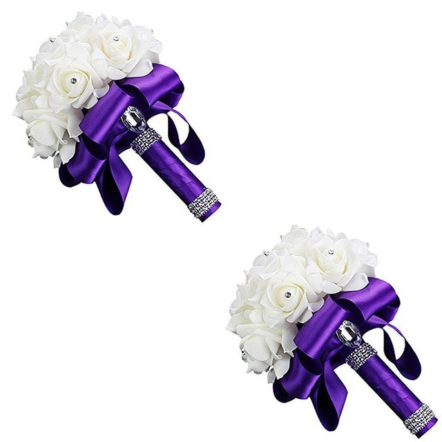 Crystal Bridal Rose Bouquet - Image 15