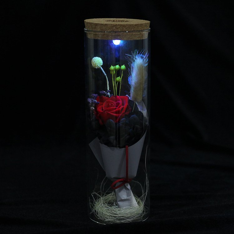 Everlasting Rose Glass Wishing Bottle - Image 3