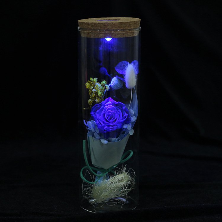 Everlasting Rose Glass Wishing Bottle - Image 2