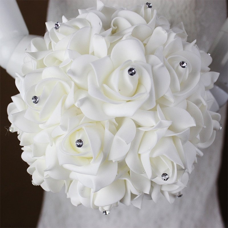 Crystal Bridal Rose Bouquet - Image 2