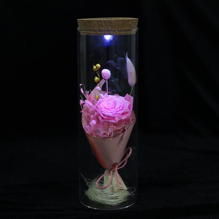 Everlasting Rose Glass Wishing Bottle - Image 4