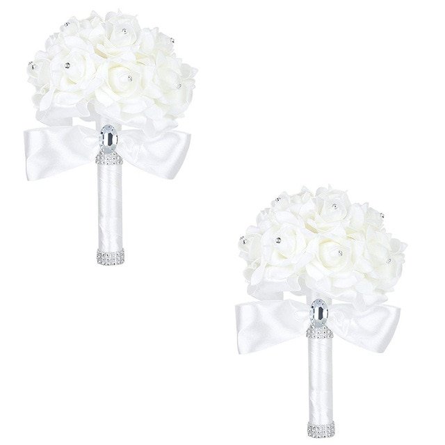 Crystal Bridal Rose Bouquet - Image 9