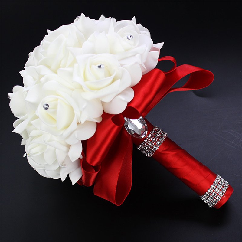 Crystal Bridal Rose Bouquet - Image 5